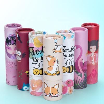 China Eco Friendly Recycled Materials Cylinder Deodorant Paper Lip Balm Lipstick Tube With Private Label for sale