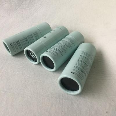 China Recycled Materials Custom Eco Friendly Air Freshener Round Kraft Paper Lip Balm Container Tube for sale