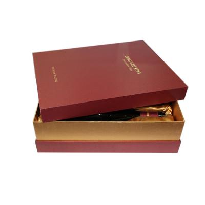 China Disposable eco-friendly paper cardboardbox for red wine packaging, red wine paper box, perfume bottle paper tube packaging for sale