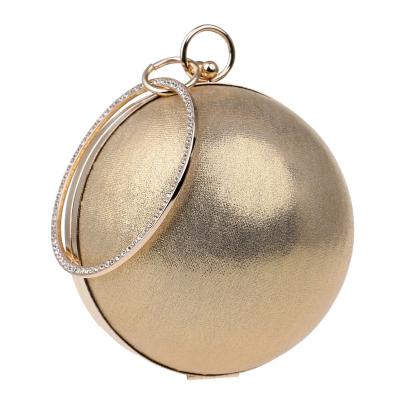 China Diamond Handbags Wedding Luxury Round PU Party Bag Women's Purse Women's Diamond Handbags Wedding Luxury Round Hard Glitter Even Ball Ladies Evening Clutch Bag for sale