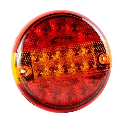 China Stop Tail Indicator 10-30V Round Truck Trailer Burger Led Combination Tail Lights Stop Turning Rear Lamps for sale