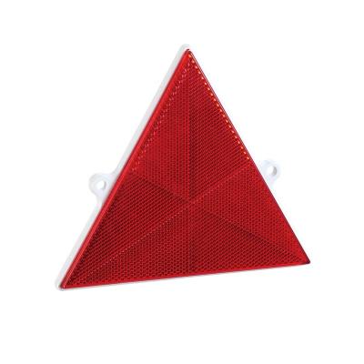 China Rear Red Plastic Triangle Reflex Rear Red Plastic Truck Trailer Reflector Reflector With Screw Install for sale