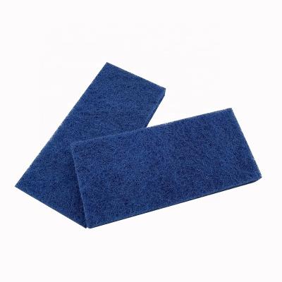 China Good quality durable heavy duty blue square fiber scouring pad cleaning scourer for household for sale