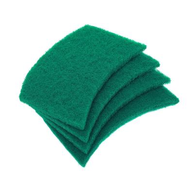 China Sustainable Green Color Kitchen Dish Wash Moon Form Heavy Duty Abrasive Scouring Pad for sale