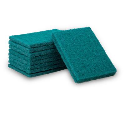 China Sustainable Green Color Kitchen Dish Washing Abrasive Resistant Scouring Pad for sale