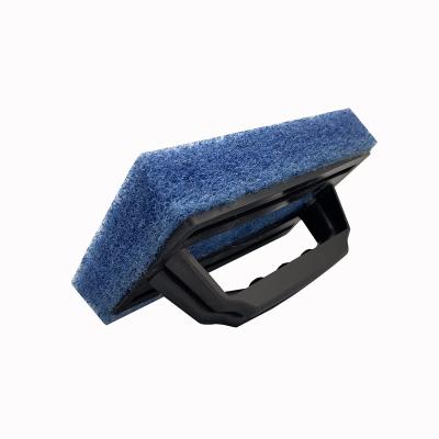 China Kitchen Viable Blue Color Grill Hand Tool Scourer Cleaning Brush for sale