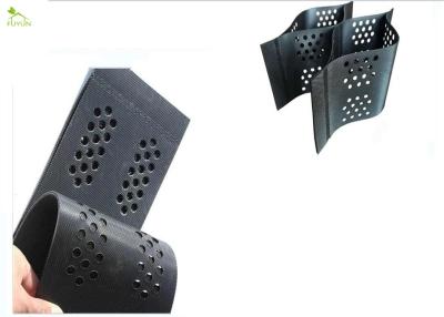 China Channel Protection Black Textured Perforated HDPE Geocell Soil Reinforcement Stablization for sale