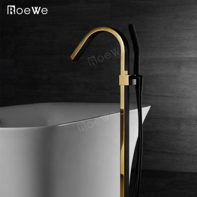 China Without slide bar CUPC approved bathroom floor standing faucet, brass body floor freestanding faucet, matching with stand freestanding bathtub. for sale