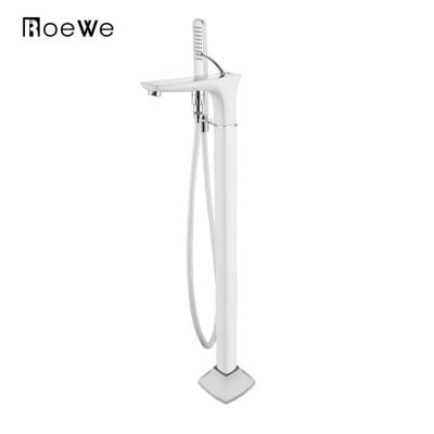 China Without Slide Bar CUPC Approved Bathroom Floor Standing Faucet Matching With Stand Freestanding Bathtub, Floor Standing Brass Body Faucet for sale