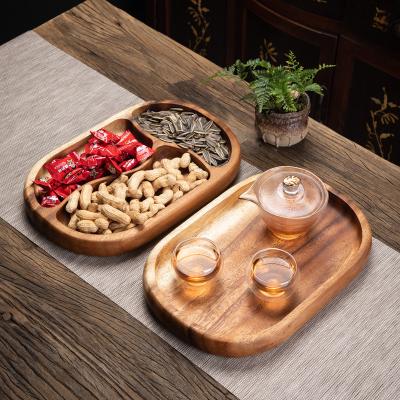 China Sustainable Wholesale Wooden Nut Acacia Wooden Snack Tray Kitchen NW Storage Dish for sale