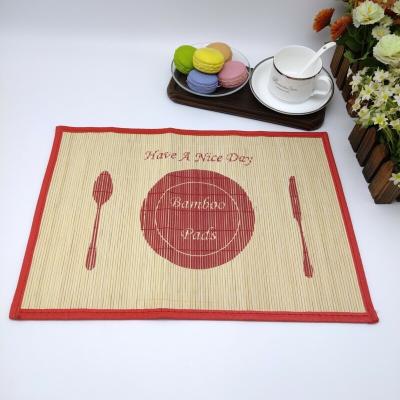 China China Sustainable Factory Customize Nature Eco Friendly Bamboo Fiber Place Mat for sale