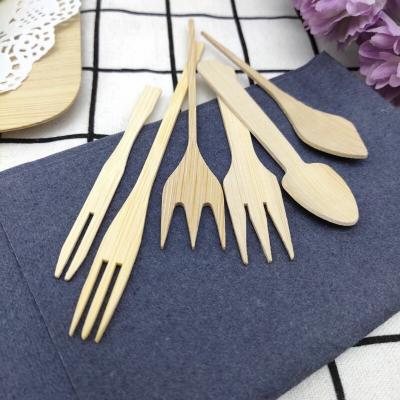 China Disposable Disposable Wooden Spoon Bamboo Fork for sale