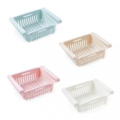 China Stretchable Adjustable Drawer Storage Basket Fridge Organizer Viable for sale