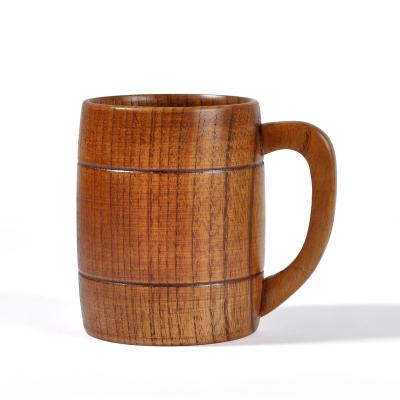 China Viable Wholesale Personalized Wooden Bar Drink Mug Beer Mug With Handle for sale