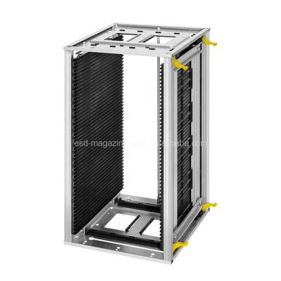 China Adjustable ESD Shield PCB Magazine Holder PCB Storage Rack SMT ESD Circulation Rack for sale