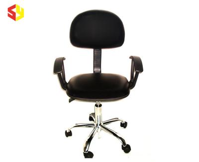 China Executive Chair High Quality Black PU ESD Adjustable Leather Chair With Armrest for sale