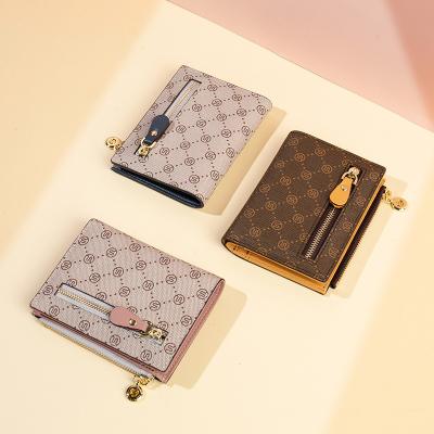 China France Brown Wallet 1:1 Rectangle Design Women Wallet Zipper Card Holder Flower Pattern Famous Female Ladies High Quality Anti-theft Purse for sale