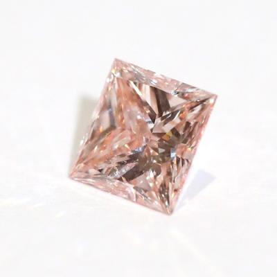 China Fine Jewelry Lab Developed Against 1.2cts Princess Cut Flawless Fancy Intense Pink Diamond for sale