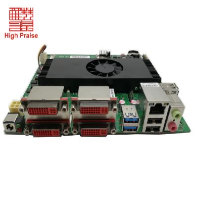 China AMD A10 quad core industrial mini computer itx motherboard with four independent display for sale