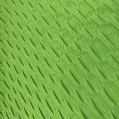 China Double faced knitting fabric price of latest new design jacquard polyester spandex stretch per meter for apparel for sale