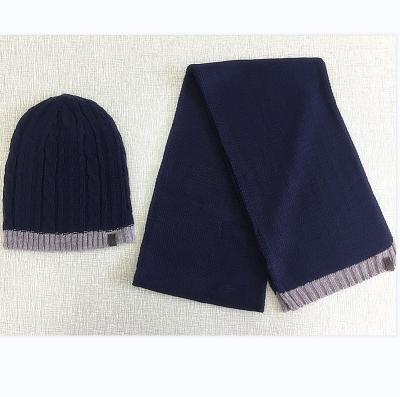 China Hot Selling Common Stock Amazon Knitted Women Winter Hat And Scarf Set for sale