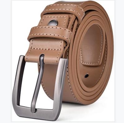 China Newest Arrival Wedding ANSONYE 2021 Durable Designer Office Wear Men's Jeans Pants Genuine Leather Belts Famous Brands With Alloy Buckle Belt for sale