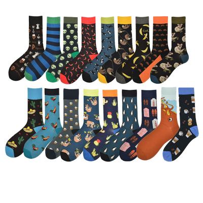 China Sporty hot selling products 2023 high quality funny happy streetwear sock men crew novelty plus size socks for sale