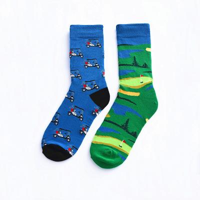 China Zhuji sports fashion thongs high quality men's happy graphic funny cartoon trend long cotton socks novelty socks china for sale