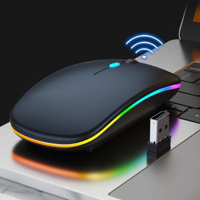 China Inalambrico Convenient 2.4ghz/Portable Ultra-thin Rechargeable Colorful Optical Computer Mouse Gaming Wireless Mouse for sale