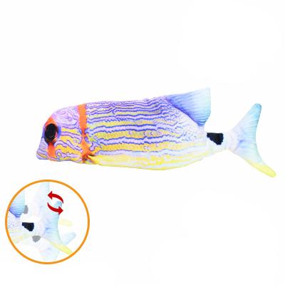 China Liveable Cat Fish Plush Airbag Cat Toy Floating Disk Toy Interactive Movable Pet Fish Swinging Mint Toy for sale