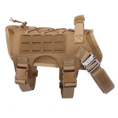 China Custom Light Duty Dog Tactical Vest Training Backpack Tactical Pet Molle Harness Dog Tactical Vest for sale