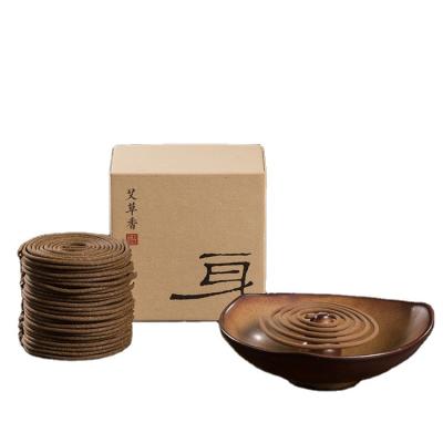 China Chinese Lao Zen Old Moutain Coil Wormwood incense incense natural 2Hours/48pcs made in China for sale