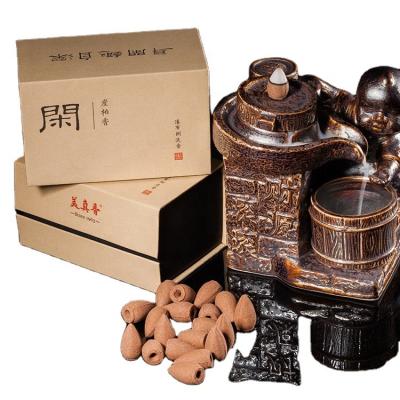 China Chinese Lao Zen Old Moutain Backflow Incense Incense Weeping Cypress Incense Cone Fast Delivery for sale