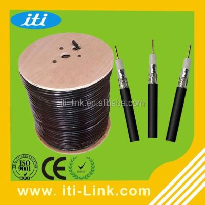 China Plastic or Metal Clad Steel (Transparent) Material Copper Conductor and PVC RG6/U Jacket COAXIAL CABLE for sale