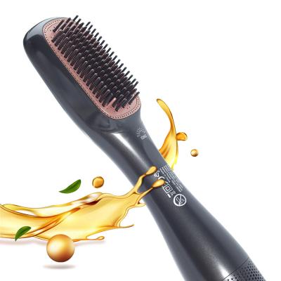 China Protection Design Function One Stage Hot Airbrush Electric Overheat Hair Styling Quick Dry Hair Dryer Brush Blow Dryer Negative Ionic Brush Straightening Comb for sale