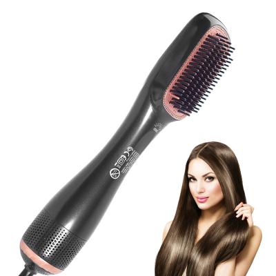 China Wholesale New Products Ionic Function Professional Hair Styler One Step Hair Dryer Sweep Hot Air Straightening Comb Blow Dry Ionic Hair Brush for sale