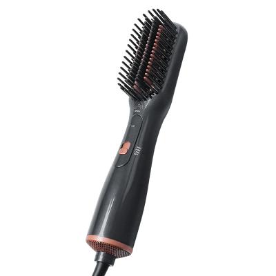 China Ionic Function Salon Equipment Hair Styler Comb Professional Quickly Heated Ceramic Flat Iron Hair Straightener Brush for sale