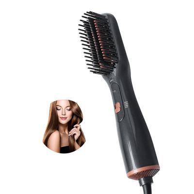 China Fast Function Ionic Hot Airbrush Styler Straightening Curling One Step Hot Hair Dryer Airbrush and Volumizer Blow Comb for sale