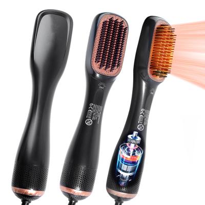 China One-Step Secador De Cabelo Fast Hair Straighter Air Comb Straightener Professional Ionic Electric Hair Hot Iron for sale