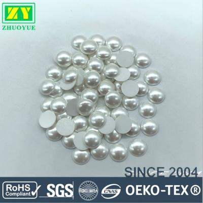 China Half Round Flatback Flatback Beads Imit ation Glue On Resin Beads For Nail Art Decorations for sale