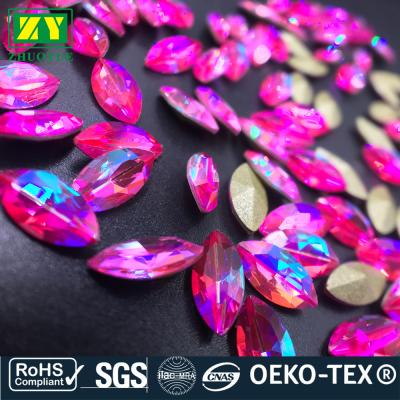 China Oval Pointback 5*10mm good quality crystal k9 material cut fix rhinestone fashion accessories fancy non-hot factory for sale