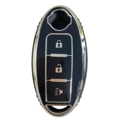 China Luxury Remote Entry TPU Car Key Cover FOB Shell Case For Ford Chevrolet Nissan Toyota Honda Hyundai peugot 3button for sale