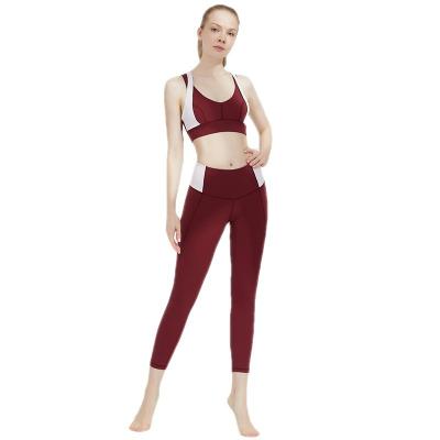 China Wholesale Breathable Sports Activewear Two Piece Sexy Slim Fitness Women Tight Yoga Set for sale