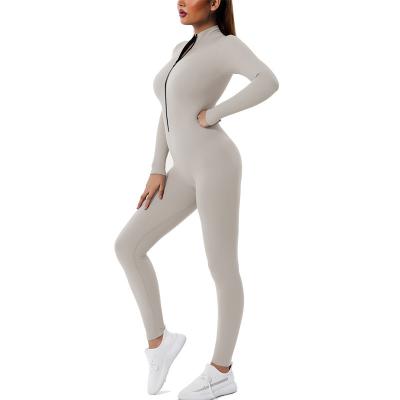 China Other Seamless Quick-Drying Yoga Clothes Long Sleeve Sports Suit Dance Yoga Fitness Clothes Tight One-Piece Yoga Pants for sale