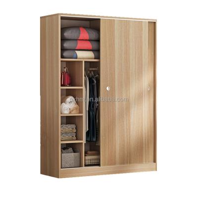 China Custom Closet 1 Bedroom Wardrobes (Others) Adjustable Modern Wooden Mirror 3 Large Sliding Doors Wooden Storage for sale