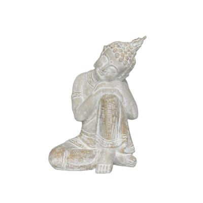 China China vintage resin crafts natural color resting buddha statues for garden decoration yard deco for sale