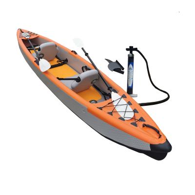 China High Quality Advance Inflatable PVC Tarpaulin Kayak Boat Or Sailing Fishing Kayak for sale