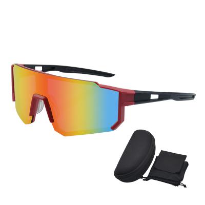 China Outdoor Men's Big Frame Sunglasses Women Sports Cycling Sunglasses For Bicycle Outdoor Sports Cycling Glasses for sale