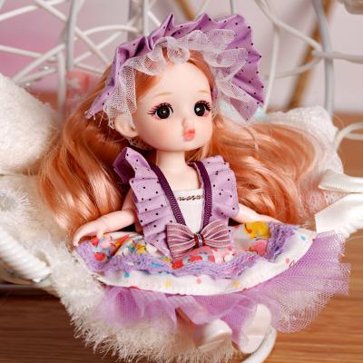 China Cheap Doll Plastic 6 Inch Plastic Dolls With Shoes And Clothes Accessories Mini Baby Dolls Toys for sale