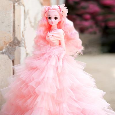 China 23.6inch Vinyl Doll 60cm Educational Pink Princess Baby Doll For Girl Toys Realistic Dolls for sale